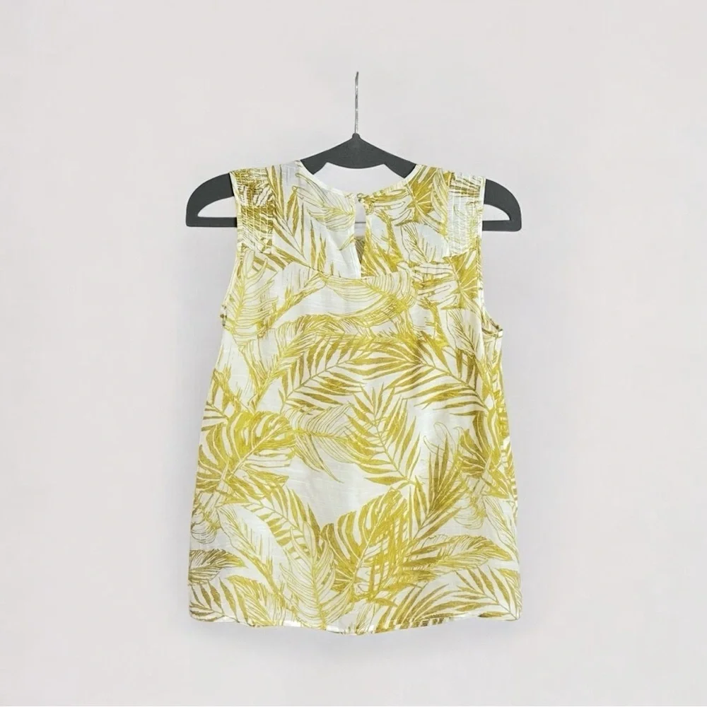 Nanette Lapore Top Sleeveless Palm Tropical‎ Print Blouse